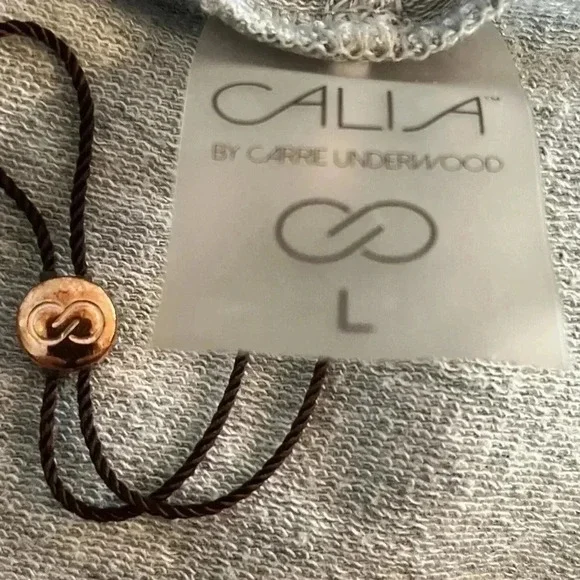 CALIA BY CARRIE UNDERWOOD OPEN FRONT HOODED WRAP HEATHER GRAY SZ L - Picture 7 of 9